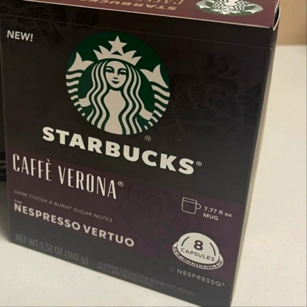 Nespresso CAFFE VERONA Dark Roast Coffee Capsules 8 Pods, 1 box Sealed New